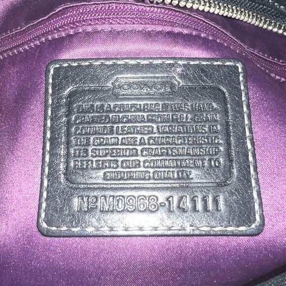 Coach Madison Tribeca East West Black Pebbled Leather Bag # 14111  - EUC - Picture 9 of 10